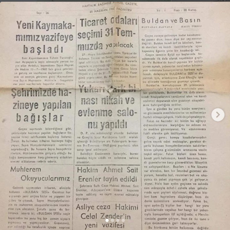 Buldan'ın Sesi — 25 Haziran 1960